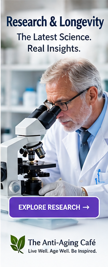 Illustration of cellular science and longevity research