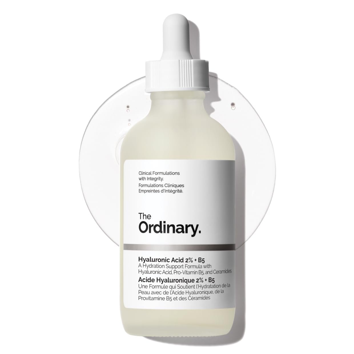 The Ordinary Hyaluronic Acid 2% + B5 with Ceramides hydration serum bottle